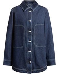 HUGO - Oversized-Fit Denim Jacket With Contrast Stitching - Lyst