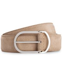 BOSS - Suede Belt With Hardware Keeper In Gift Box - Lyst