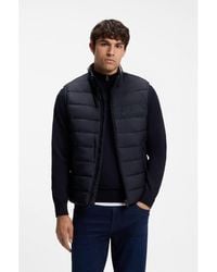 BOSS - Padded Gilet With A Protective Stand Collar - Lyst