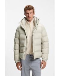 BOSS - Water-Repellent Hooded Puffer Jacket - Lyst