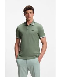 BOSS - Contrast-Tipped Polo Shirt - Lyst