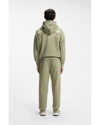 HUGO - Cotton-Terry Loose-Fit Hoodie With Logo Details - Lyst