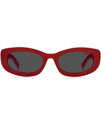 HUGO - Rote Sonnenbrille mit Logo-Bügeln - Lyst