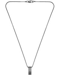 BOSS - Stainless-Steel Necklace With Stripe-Effect Pendant - Lyst