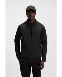 BOSS - Regular-Fit Zip-Up Sweatshirt With Decorative Reflective Details - Lyst