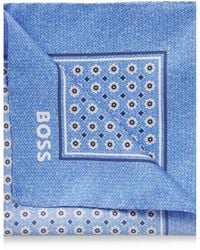 BOSS - One Silk Pocket Square With Digital Print And Logo - Lyst