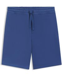 HUGO - Relaxed-Fit Shorts Aus Baumwoll-Terry Mit Logo-Print - Lyst