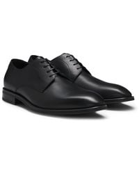 BOSS - Italian-Made Derby Shoes - Lyst