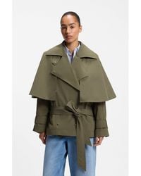 BOSS - Water-Repellent Trench Coat With Belt - Lyst