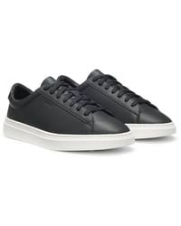 BOSS - Leather Trainers With Rubber Sole - Lyst