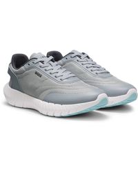 BOSS - Running Trainers With Leather Trims - Lyst