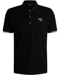 BOSS - Actieve Paddy-Polo Van Gemerceriseerde Katoen Met Rasterdetails - Lyst