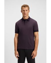 BOSS - Purple Men's Polo Shirts Size M - Lyst