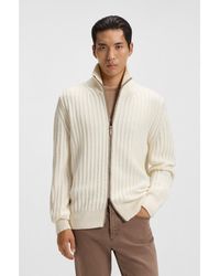 BOSS - Zip-Up Sweater - Lyst