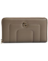 BOSS - Faux-Leather Quilted Wallet With Double B Monogram - Lyst