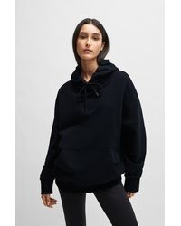 BOSS - Naomi X Cotton-terry Sweatshirt With Ribbed Trims - Lyst