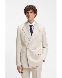 BOSS - By Beckham Slim-Fit Jacket With Micro Pattern - Lyst