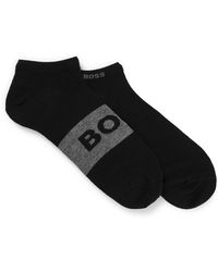 BOSS - Two-pack Of Ankle-length Socks In Stretch Fabric - Lyst