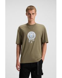 HUGO - Light Green Men's T-shirts Size M - Lyst