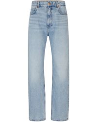 HUGO - Baggy-Fit Jeans aus schwerem Baumwoll-Denim - Lyst