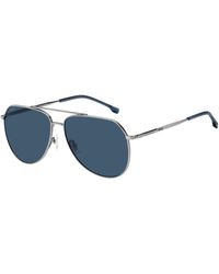 BOSS by HUGO BOSS Double-bridge Sunglasses With Beta-titanium Temples - Blue