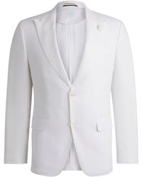 BOSS - Slim-Fit Sakko Aus Leinen-Canvas - Lyst
