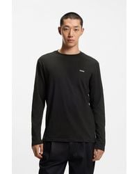 HUGO - Cotton-Jersey T-Shirt With Logo Print - Lyst