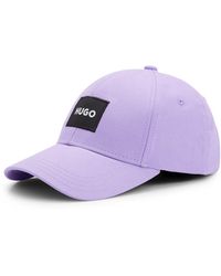 HUGO - Cotton-twill Cap With Logo Label - Lyst
