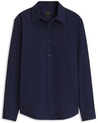 BOSS - Regular-Fit Cotton Shirt - Lyst