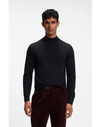 BOSS - Mock-Neck Sweater - Lyst