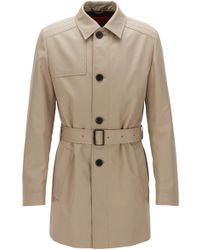 HUGO Raincoats and trench coats for Men - Lyst.co.uk
