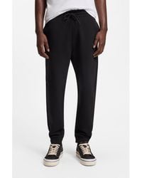 HUGO - Cotton-Terry Tracksuit Bottoms With Logo Patch - Lyst
