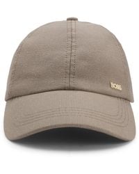 BOSS - Cap Aus Baumwoll-Mix Mit Cordstruktur Und Metall-Logo - Lyst