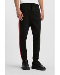 HUGO - Cotton-Terry Tracksuit Bottoms With Contrast Side Stripes - Lyst