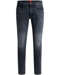 HUGO - Extra-slim-fit Jeans In Dark-blue Stretch Denim - Lyst