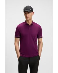 BOSS - Pink Men's Polo Shirts Size M - Lyst