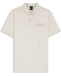 BOSS - Paddy-Polo Met Gestructureerde Logopatch - Lyst