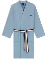 BOSS - Cotton-Terry Dressing Gown With Quick-Dry Inner - Lyst