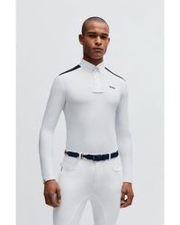 BOSS - Equestrian Show Shirt With Shoulder Inserts And Logo - Lyst