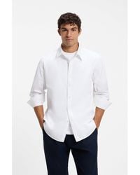 BOSS - Regular-Fit Cotton Shirt - Lyst