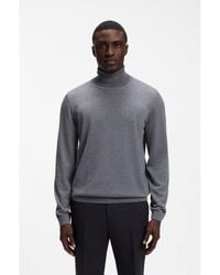 BOSS - Slim-fit Rollneck Sweater In Wool - Lyst