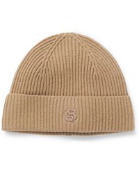 BOSS - Mütze Aus Woll-Mix Mit Kaschmir Und Double-B-Monogramm - Lyst