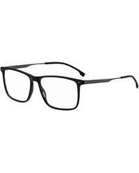 BOSS - Black-acetate Optical Frames With Black-steel Temples - Lyst
