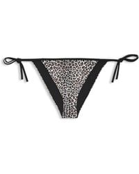 HUGO - Bikini Bottoms With Printed Stacked Logos - Lyst