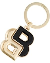 BOSS - Key Ring With And-Tone Double B Monogram - Lyst