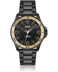 BOSS by HUGO BOSS Black-plated Watch With Gold-toned Bezel