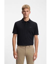 BOSS - Knit Polo Shirt - Lyst
