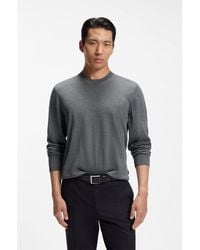 BOSS - Merino-Wool Sweater - Lyst