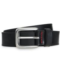 HUGO - Leather Business Belt With Logo-Engraved Buckle - Lyst