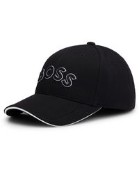 BOSS - Logo-embroidered Cap In Woven Piqué - Lyst